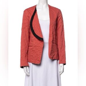 CF. Goldman Women’s Coral Hemstitched Open Front Blazer Jacket Size Medium